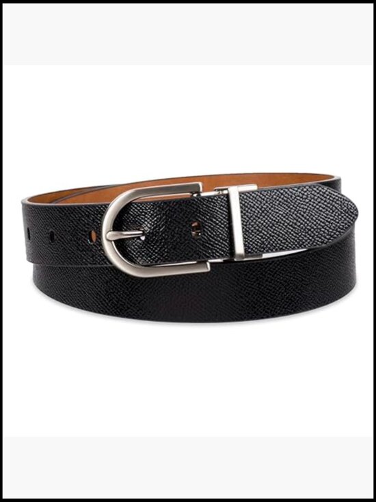 Reversible Belt with Buckle, Adjustable Fit for Jeans and Dresses main image 5